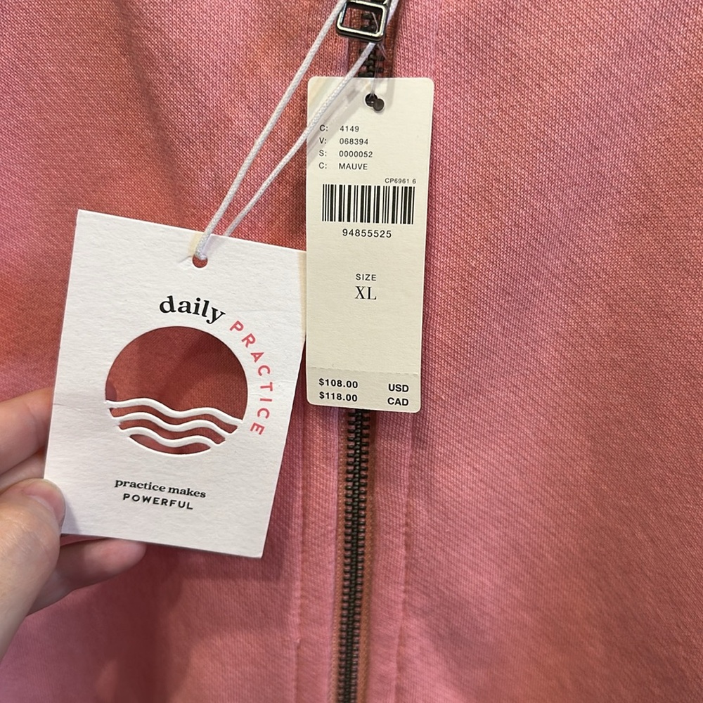 DAILY PRACTICE BY ANTHROPOLOGIE FLEECE JACKET | XL | NWT - Picture 4 of 7